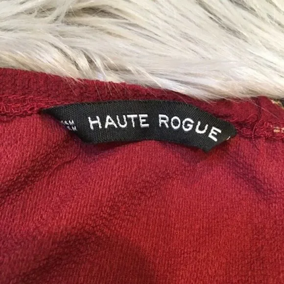 🎉HP! 🎉 Haute Rogue Red Floral Romper - Picture 10 of 14